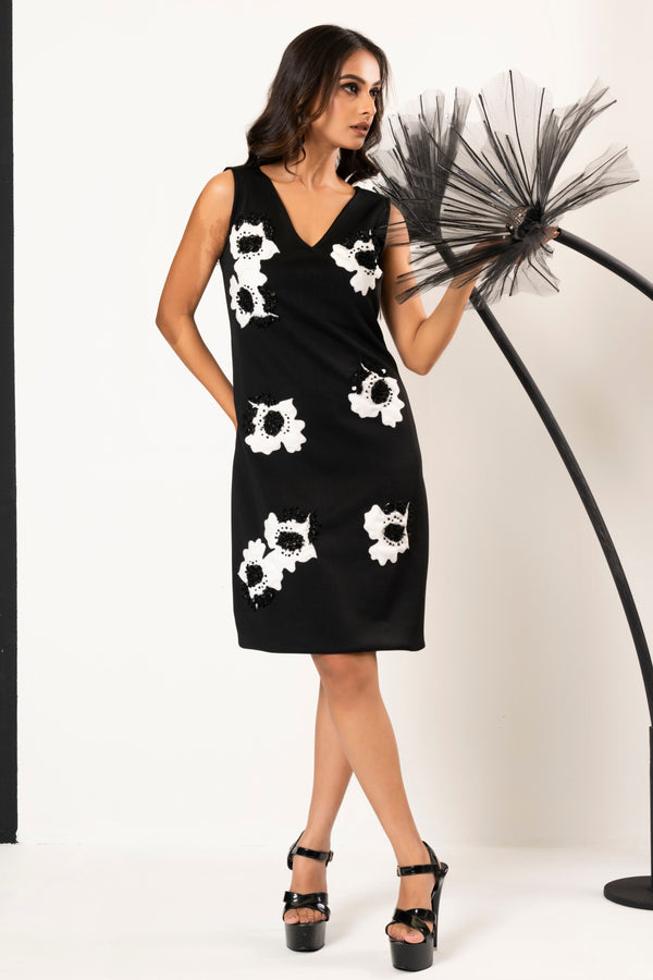Belle Fleur Dress -  Black