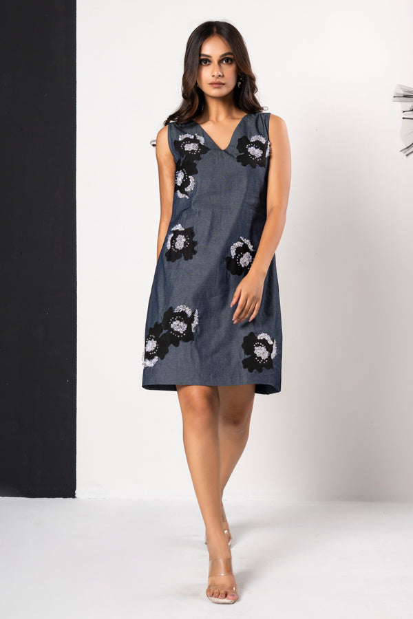 Belle Fleur Dress -  Denim